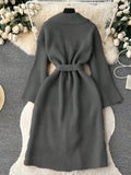 And Simple Sweater Coat Long Fashion Knitted Cardigan Coat Women's