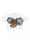 Original Sufu Ancient Animation Head Printed Graphics T-Shirt Y2k Blouse Street Oversized T-Shirt Gothic Animation Short Sleeves 211-0-Outfit
