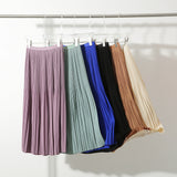New 细细细细细 Art 褶皱 Fairy Hundred Folded Skirt Silk Slippery Pendant Half Body