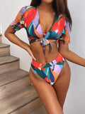Zingj Outer Single Swimsuit Bikini 2023 Women's Print Split Swimsuit