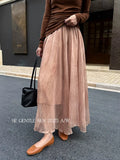 Xixi 2025 Autumn New White Standard Temperament 100 Folded High Waist Half-Dress French Dress Dress Dress