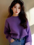 Fragrant Wind Soft Long-Sleeved Sweater Women 2025 Autumn And Winter New Lazy Loose Knitted Shirt