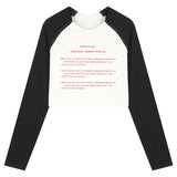 Vintage Raglan Sleeve Crop TopOutfit