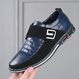 Zingj Fashion Casual Single Shoes Velcro Set Foot Embroidered Men's Leather Shoes Fashion Plus-Size Men's Shoes Wenzhou