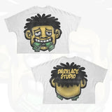 T-Shirt Hip-Hop Fun Cartoon Pattern Printing Oversized T-Shirt Original Gothic Cotton Short