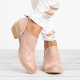 Size Wish New Casual Women's Shoes After Zipper Short Barrel Martin