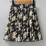 Women 28 Colors Fashion Simple Elastic Waist Summer Elegant Student Folds All-match Ulzzang Female Leisure Floral
