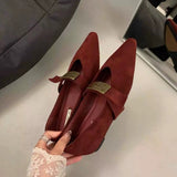 And Autumn 2025 New Pointed Mary Jane Shoes In The Tall Women's Shoes Light Mouth French Dress Black Single