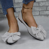 New Light Tip Tip Low-Top Single-Shoe Women Flat With Bow Velvet Foot Bean