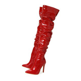 And Summer Big Show Patent Leather With Thin Sharp Head And Female High Heels