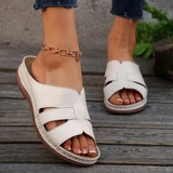 Spring And Summer New Large Size Women's Shoes Slippers Women's Slope And Fish Mouth Large Size Cool Slippers