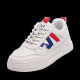 Small White Shoes Women's New Color Thick-Soled Front Lace-Pandeed Shoes For Women's Shoes In The Autumn And Winter