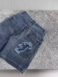 Baggy Denim Shorts Harajuku Y2K Jeans Hip-Hop Vintage Summer Brother 211-1-Outfit