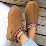 Drag Women 2025 Winter New Large Thick Bottom Without Heel With Warm Hair Leisure Women Half