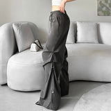 Zingj New 2023 Summer Women's Solid Color Loose Street Fashion High Waist Casual Straight Leg Wide-Leg