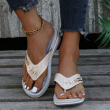 Spring And Summer New Sandals Women's Beach Sandals Metal Buckle Slope And Fashion Casual Large Size Women's Cool
