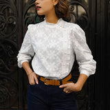Wind Bows Short-Sleeved Knitted Shirt Lady