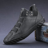 Men's Shoes Autumn Men's Leather Shoes Trend Martin Boots Casually Help A Foot Pedal Winter Warm Cotton