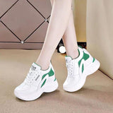 The Small White Shoes Women 2025 New Korean Version Of Casual Fashion Breathable Student Sports Loose Cake Bottom Thick Bottom Street