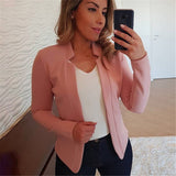 Autumn And Winter New Temu Solid Color Casual Career Small Suit Coat Women's