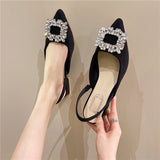 Small Fragrant High Heeled Sandals Fashion Wearing Fairy Shoes 2025 New Summer Drill Tip Point Single