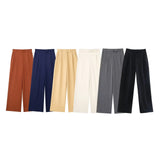 Spring New Folding Wide Leg Trousers