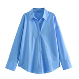 New Multi-Color Loose Casual Version Of The Provincial Silk Long-Sleeved Shirt