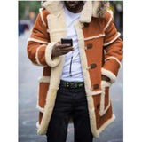 Men's Bag Youth Solid Color Splicing Casual Repair Hooded Winter