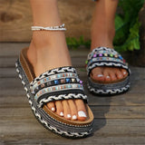 Summer New Thick-Soled Heel Shoes Women's Fish Mouth Preparation Rope Thick-Soled Comfortable Loose Cake