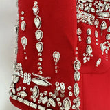 Star Fashion Heavy Industry Nails Studded Suit Dress Red Dress Fishtail
