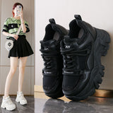 Height Old Dad Shoes Women's Casual Mesh Sneakers Women's Shoes 2025 Thick Bottom Breathable Autumn New Bright