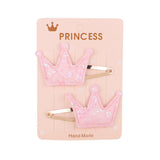 Glitter Cartoon Cartoon Love Heart Crown Hair Clips For Girls Handmade Hairpins Boutique Barrette Kids Hair