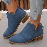 Large-Dish-So-Skin Boots Women's Pointed Zippers And Ankle Boots Women's Zippers And Ankle