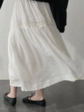 Breath. Natural High Fermented Washing Of Moss A-Word Half-Dress White Dress 2025 Summer Homemade Gentle