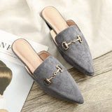 And Summer New Net Red Sharp Head Cold Half Slippers Women's Head Wearing Leisure Size 41-42 Muller