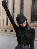 Zingj Order Goods Giant Soft Velvet Bottom Shirt 2024 New High Collar Slim Slim Long Sleeve T-Shirt Jacket