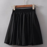 Women 28 Colors Fashion Simple Elastic Waist Summer Elegant Student Folds All-match Ulzzang Female Leisure Floral