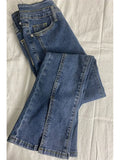High Waist Elastic Slim Jeans Woman Split Flare Women Pants 2023 Autumn Winter Streetwear Denim Trousers Korean