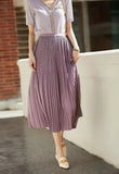 New 细细细细细 Art 褶皱 Fairy Hundred Folded Skirt Silk Slippery Pendant Half Body