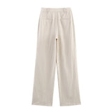 New Color Linen-Blend Top 3473998052 Straight