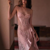 Sexy Transparent Lace Thin Back Sling Sling Skirt Pure Lust High Open Pajamas
