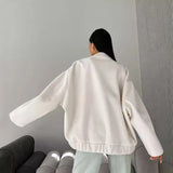 Years Of Autumn And Winter New Loose Leisure Collar Big Pocket Solid Women's