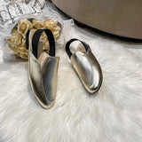 elastic belt half slippers women summer wear Muller shoes 2022 new flat