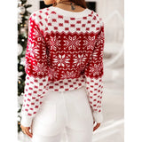 2025 New Wish Sweater Women's Christmas Snowflake Long-Sleeved Bottom Needle