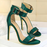 Shoes Sexy High Heels Metal Buckle Women Shoes 11 Cm Women Heels Party Shoes Stiletto Heels Fish Mouth Women