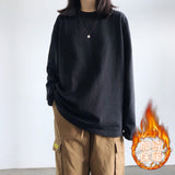Zingj Velvet Long-Sleeved T-Shirt Women 2023 Autumn / Winter New White Students With Warm Bottom Shirt Korean Version Of Clothes