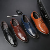 Zingj Leather Shoes Men's Versatile Business Dress Fashion Casual Men's Round Head Low Help Spring And Autumn Shoes Heighten Men's