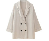 Women's INS Burst Wrinkles Blazer Blazer Casual Trousers