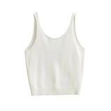 Zingj Trendy Hot Girls' Sexy Big Back Knitted Vest Summer New Solid Color Loose Small Halter