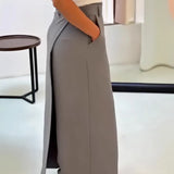 Summer New Fashion Women's Elegant Temperament Loose Waist Trousers Casual Broad Leg